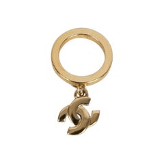 Chanel CC Charm Golden Metal Ring