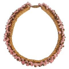 Collier rousselet en métal doré pour Schiaparelli
