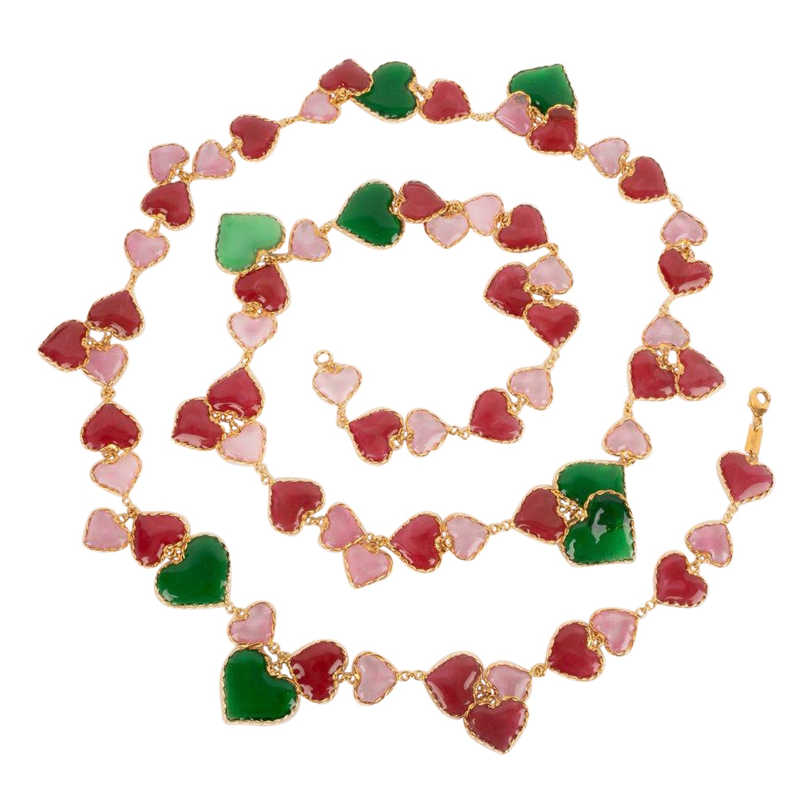 Collana Augustine 'Hears' Sautoir in metallo dorato in vendita