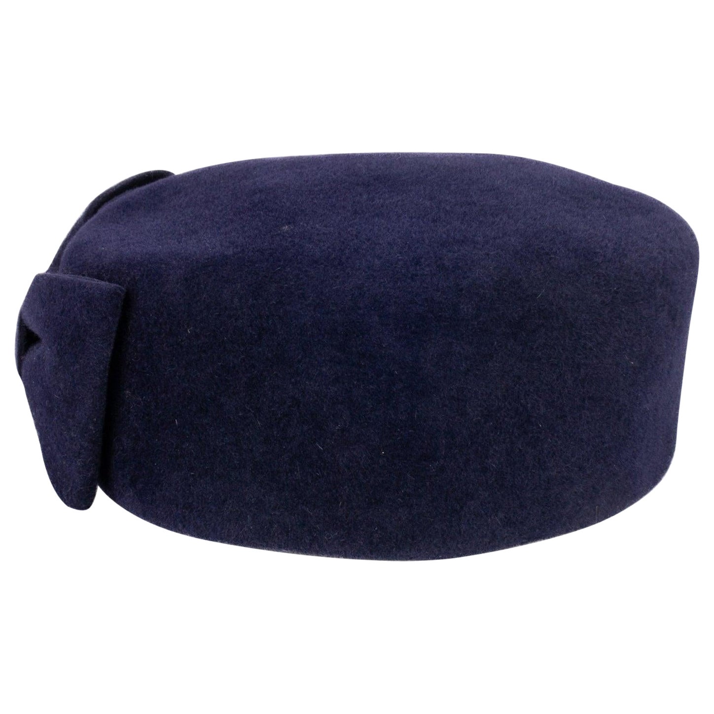 Marie Mercié Navy-Blue Moleskin Hat For Sale