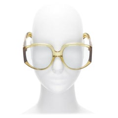 GUCCI GG0151S GG Logo gelbe übergroße GG-Sonnenbrille aus Acetat in Übergröße
