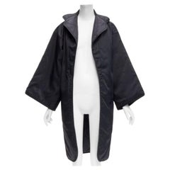 YOHJI YAMAMOTO Vintage black armhole cutout padded kimono overcoat S