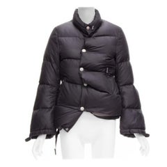 JUNYA WATANABE 2007 graphite grey down feather deconstructed asymmetric jacket