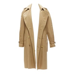 GUCCI gold sequins tiger flower embroidery beige belted trench coat IT38 XS