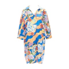 MARNI Flaminia Veronesi 2022 vestido batwing de pintura floral multicolor IT36 XS