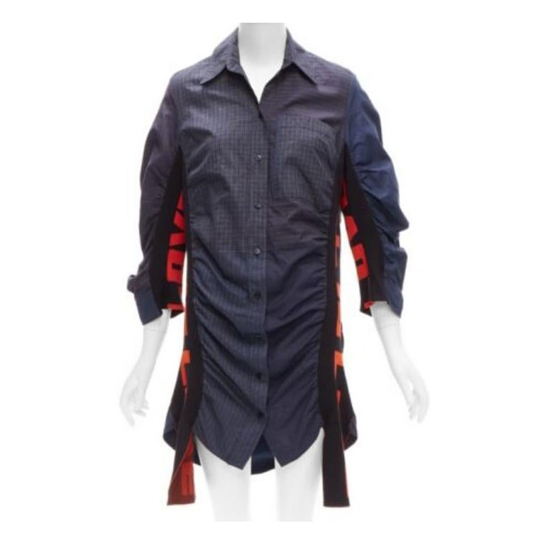 STELLA MCCARTNEY 2017 All is Love robe chemise déconstruite à panneaux latéraux IT34 2XS