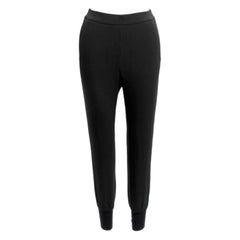 STELLA MCCARTNEY schwarze minimalistische Läuferhose mit elastischer Taille in Kurzform IT34 XXS