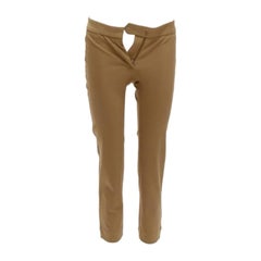 STELLA MCCARTNEY Hellbraune Baumwollmischung Stretchhose IT38 XS
