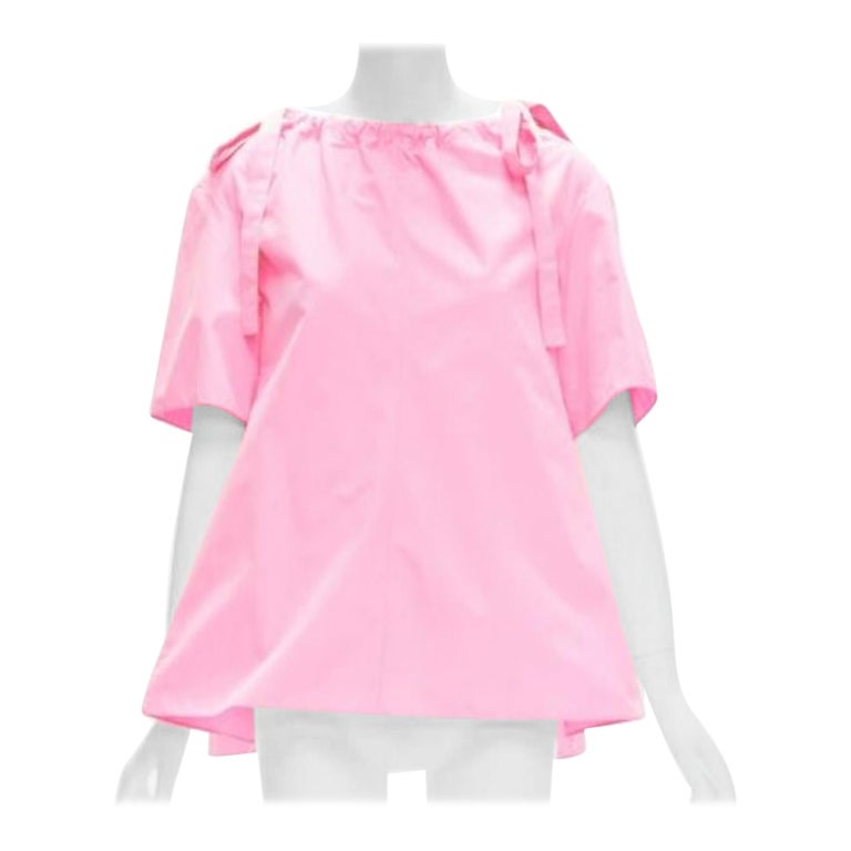 MARNI rosa 100% algodón cuello trapecio con cordón lateral IT36 XXS en venta