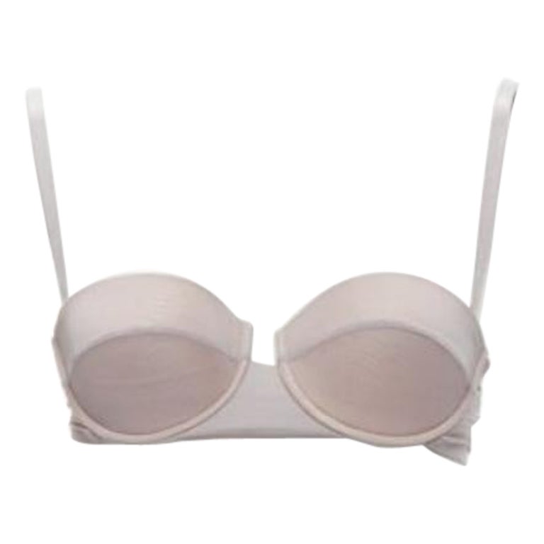 GUCCI Tom Ford 2001 Vintage grey nude mesh 3D cut cup fashion bra M