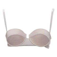 Tom Ford 2001 Vintage grey nude mesh 3D cut cup fashion bra M.