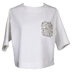 Christian Dior White Cotton Top