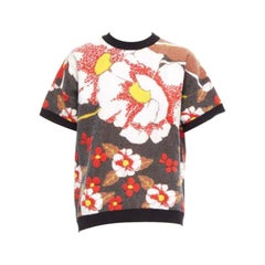 MARNI Pull boxy en jacquard floral fleuri japonais IT38 XS