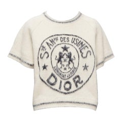 CHRISTIAN DIOR 2022 Passerella L'unione fa la forza  maglione con timbro in mohair FR34 XS