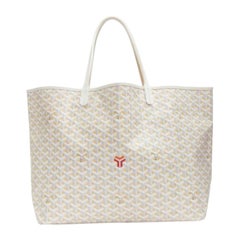 GOYARD Saint Louis GM Limited Reversible white canvas monogram tote bag