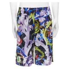 VERSACE 2021 Pasarela Baroccoflage floral barroco pantalones cortos anchos IT46 S