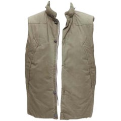 DER SAMMLER gilet in cotone ventile kaki resistente alle intemperie e imbottito EU48 M.