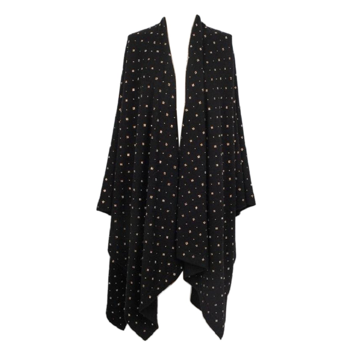 Large Black Cashmere Shawl For Sale