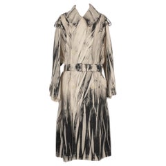 Yamamoto Herren-Trenchcoat aus weißer Baumwolle