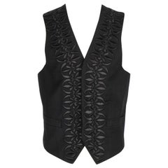 John Galliano Men's Black Wool Vest