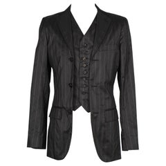Jean Paul Gaultier Men's Black Silk Jacket