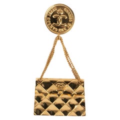 Spilla Chanel 'Bag' in metallo dorato