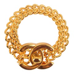 Golden Metal Turnlock Bracelet, 1997