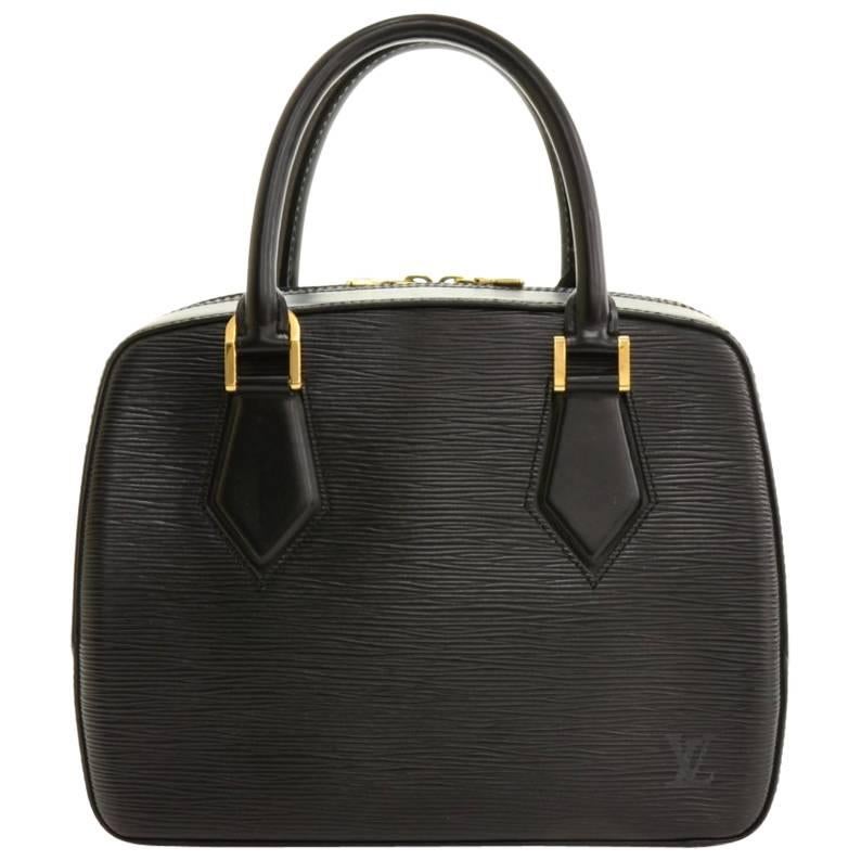 Louis Vuitton Sablon Black Epi Leather Hand Bag