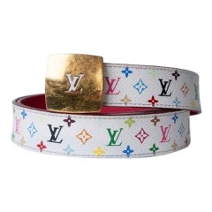 Cintura Louis Vuitton Multicolor Bianca