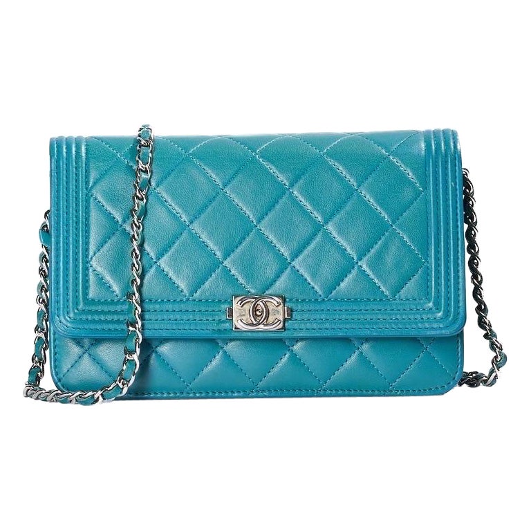Borsa a trscolla Chanel Wallet On Chain Boy Tiffany For Sale