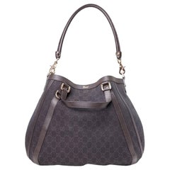 Borsa a spalla Gucci Shopper Hobo GG Supreme Marrone