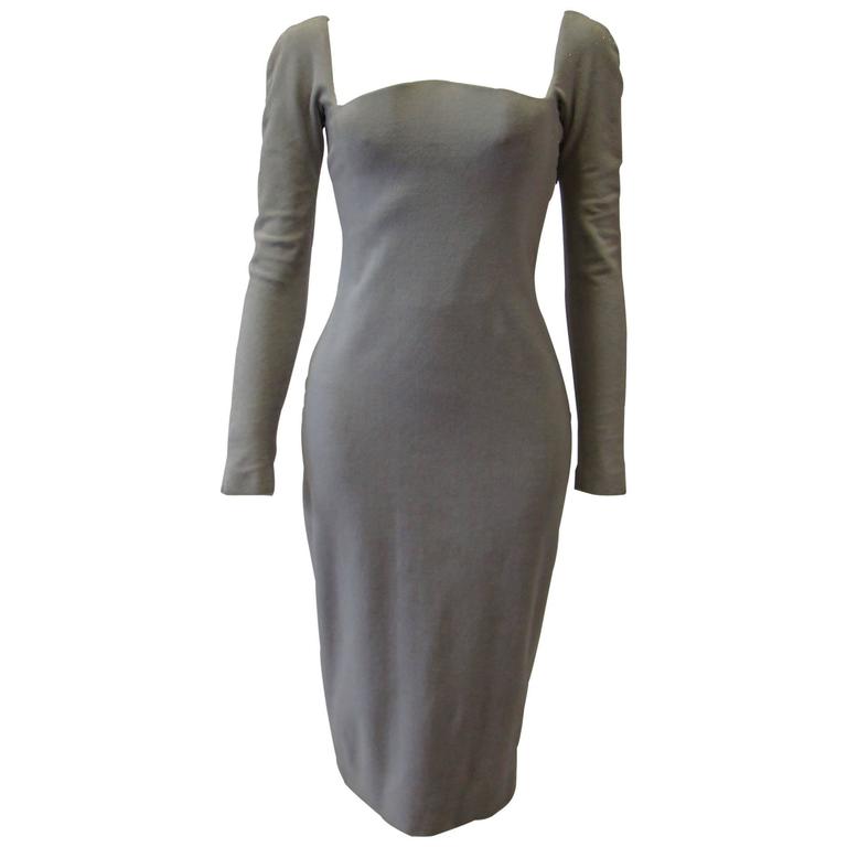 Unique Gianni Versace Couture Bodycon Stretch Dress For Sale at 1stDibs