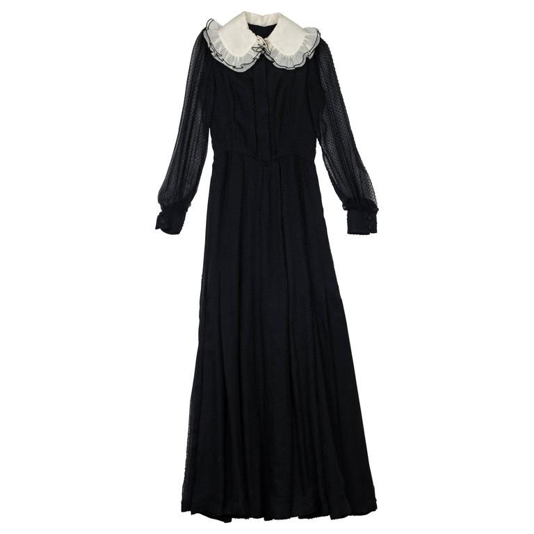1980S Valentino Couture Black Silk Dress at 1stDibs