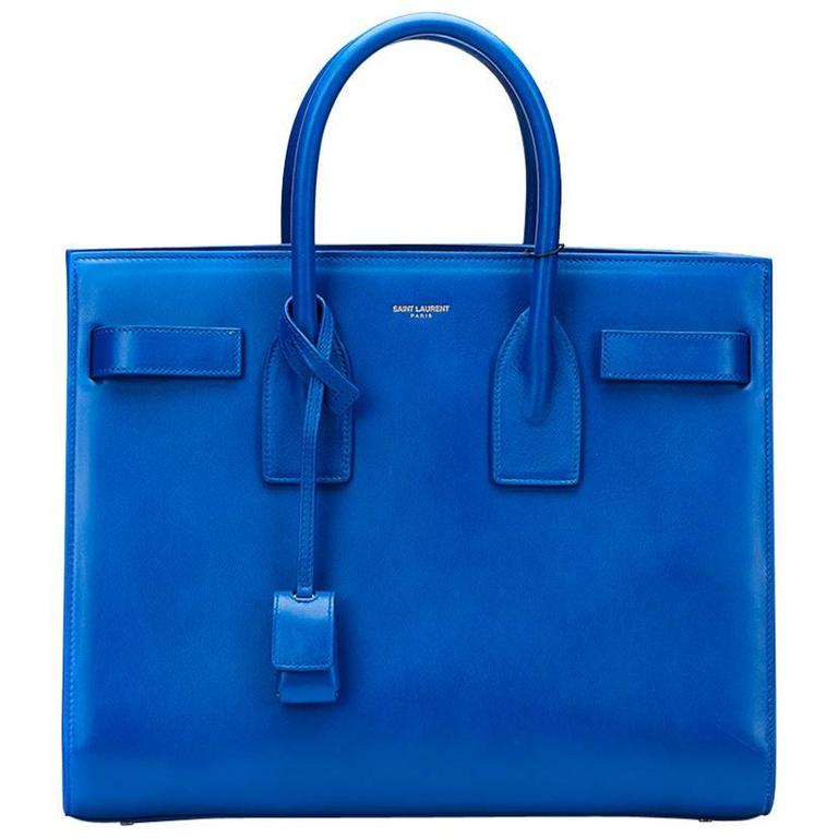 2016 Saint Laurent Royal Blue Calfskin Classic Small Sac De Jour at 1stDibs  | ysl sac de jour blue