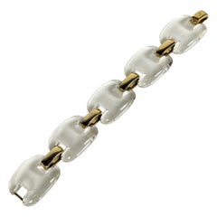 Bracelet moderniste Trifari à maillons en lucite