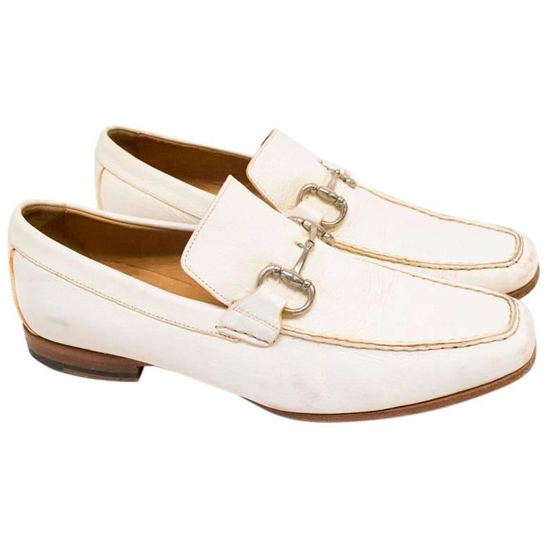 Gucci White Loafers For Sale
