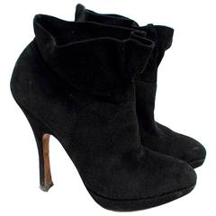 Prada Black Suede Boots 1