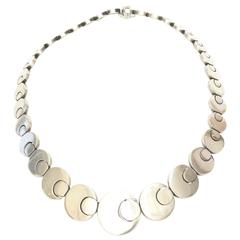 Stering Silver Hallmarked Geometric Link Necklace / SUMMER SALE 10