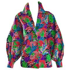 Rare Vintage Yves Saint Laurent 1970s Russian Era Bishop Sleeve Blouse Jacket 5