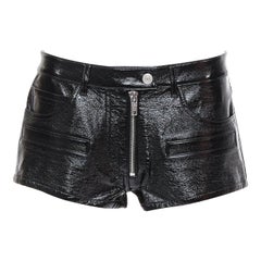 COURREGES pantaloncini neri in misto cotone Coates con zip e tasca cargo IT38 XS