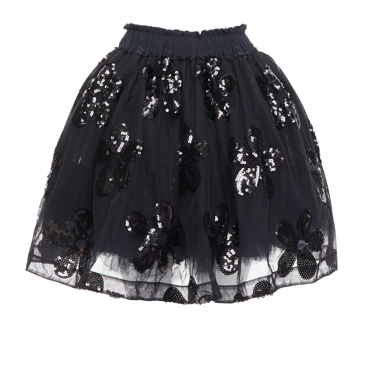 SIMONE ROCHA black floral sequin embellished tulle tutu skirt UK4 XXS For Sale