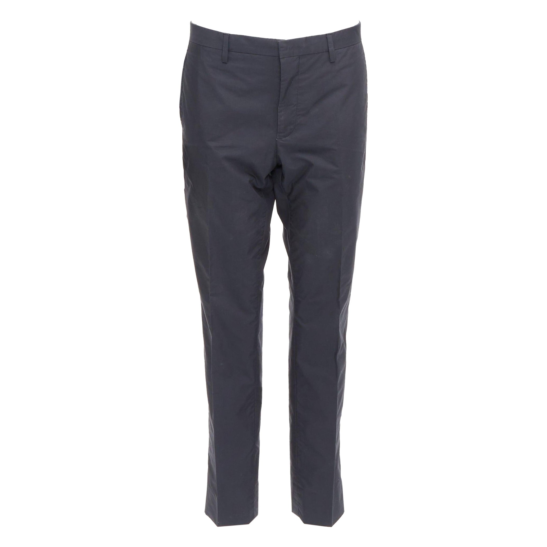 LANVIN pantalon fuselé en crêpe de laine mélangée noir FR44 XS