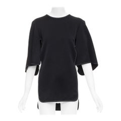 Ellery nero, bianco, bicolore, con impunture, top hi-low senza schienale UK8 M.
