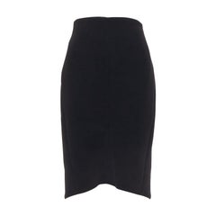 Balenciaga 2013 gonna a tubino in scuba nera con orlo a vita bassa FR36 S