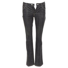 LOUIS VUITTON Inventeur toile denim grey logo bootcut jeans FR36 S