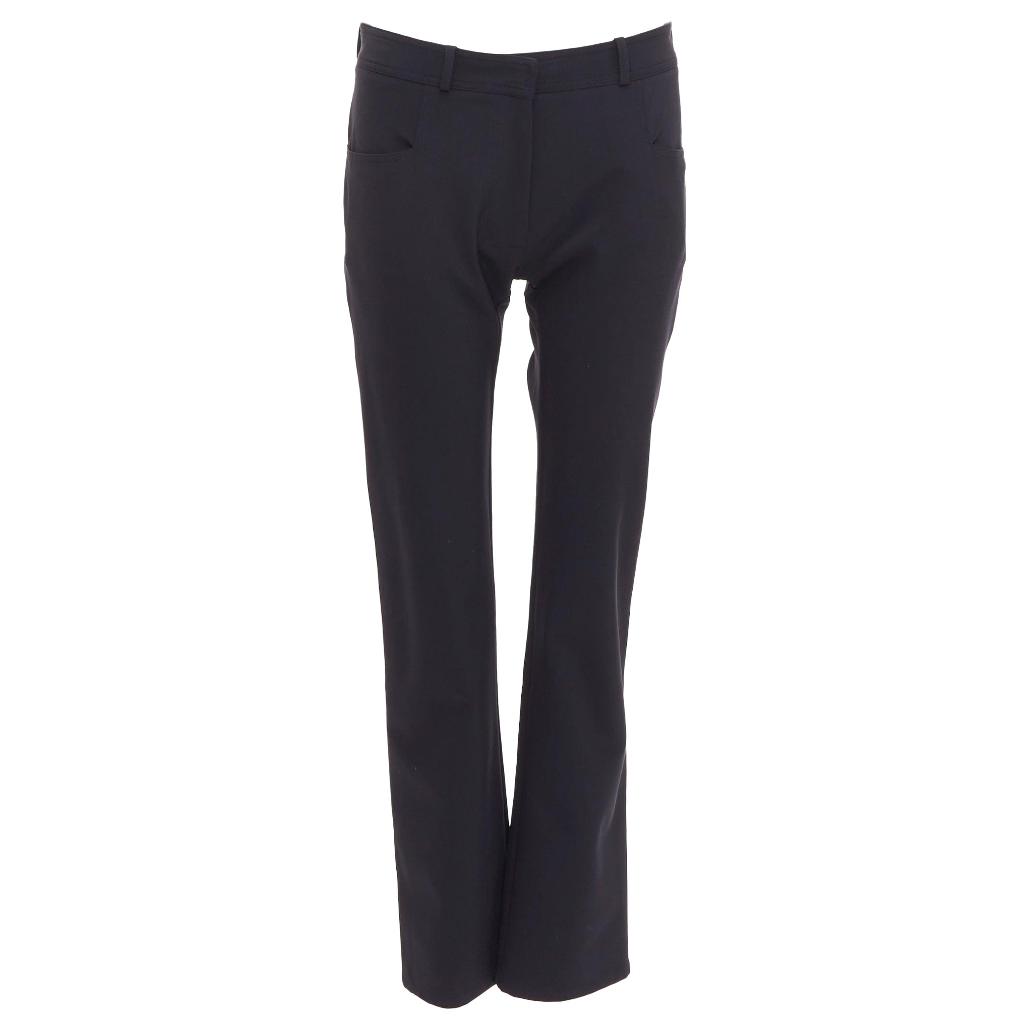 BALENCIAGA Wang black square pockets straight mid trousers FR38 M en venta