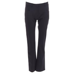BALENCIAGA Wang black square pockets straight mid trousers FR38 M