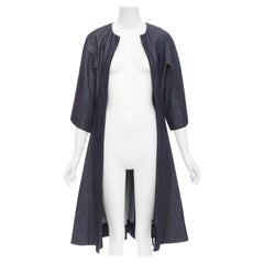 MARNI indigo blue denim zip front dolman sleeve midi dress IT40 S