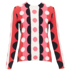 VALENTINO 2014 Laufsteg Pullover aus 100% Schurwolle mit roter Muschelgrafik XS