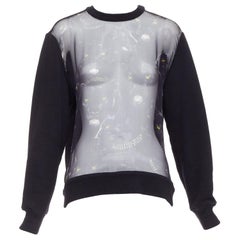 GIVENCHY 2011 Pasarela Riccardo Tisci pantera negra jersey de algodón de seda transparente S